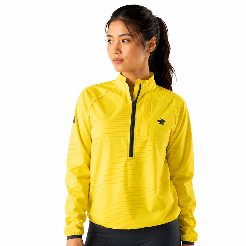 Áo Khoác Gió Chạy Bộ Nữ Rabbit Swish Pullover 2.0 - Blazing Yellow
