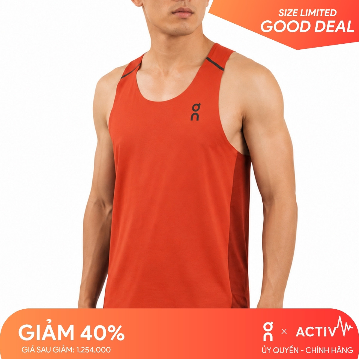 Áo Singlet Chạy Bộ Nam On Running Performance Tank - Auburn/Ruby