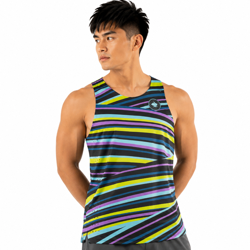 Áo Singlet Chạy Bộ Nam Rabbit Go Time - Acid Lime