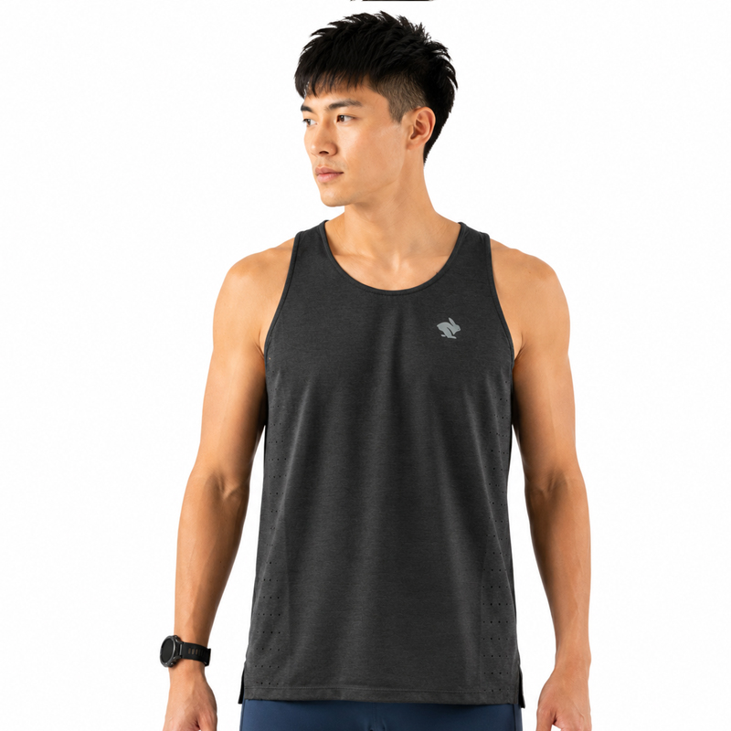 Áo Singlet Chạy Bộ Nam Rabbit Race Pace Tank - Black