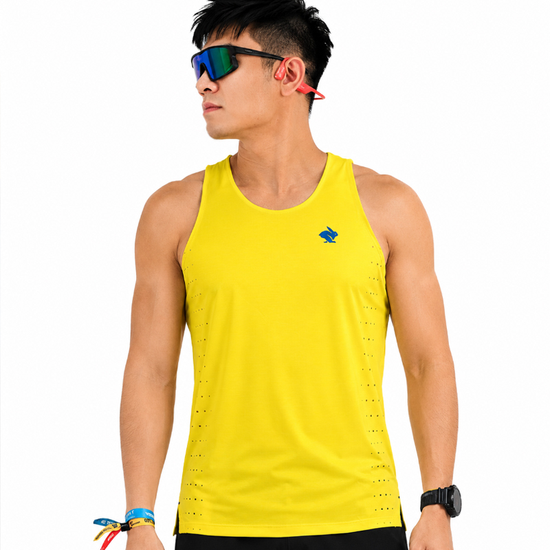Áo Singlet Chạy Bộ Nam Rabbit Race Pace Tank - Blazing yellow