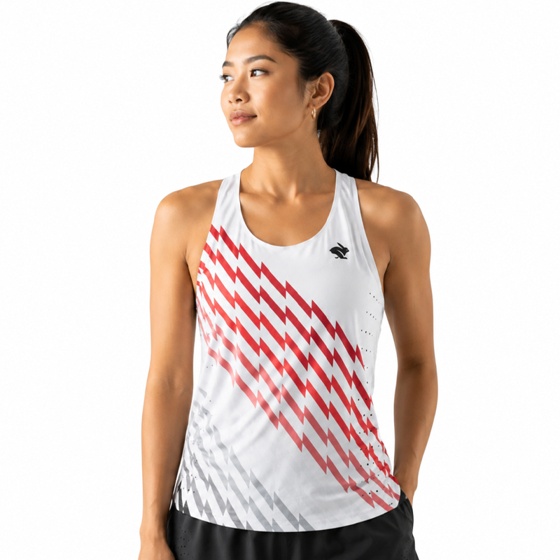 Áo Singlet Chạy Bộ Nữ Rabbit Go Time - White Lightning
