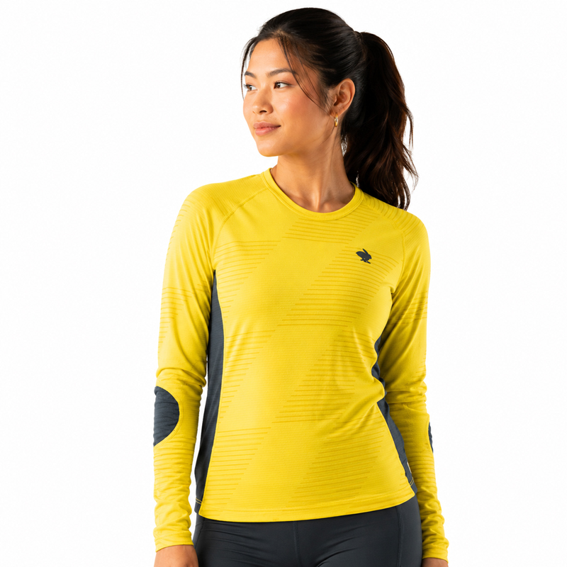 Áo T Shirt Chạy Bộ Nữ Rabbit Low Light Layer 1 - Blazing Yellow