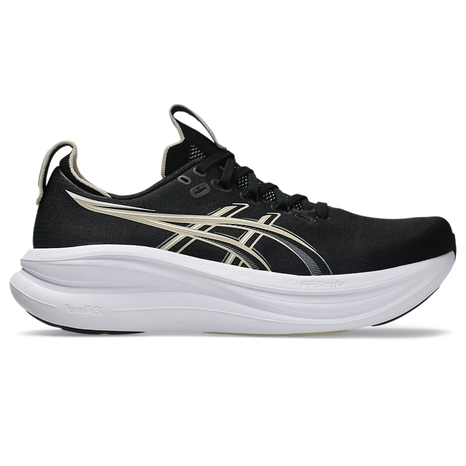 Giày Chạy Bộ Nam Asics Gel-Nimbus 28 - Black/Feather Grey