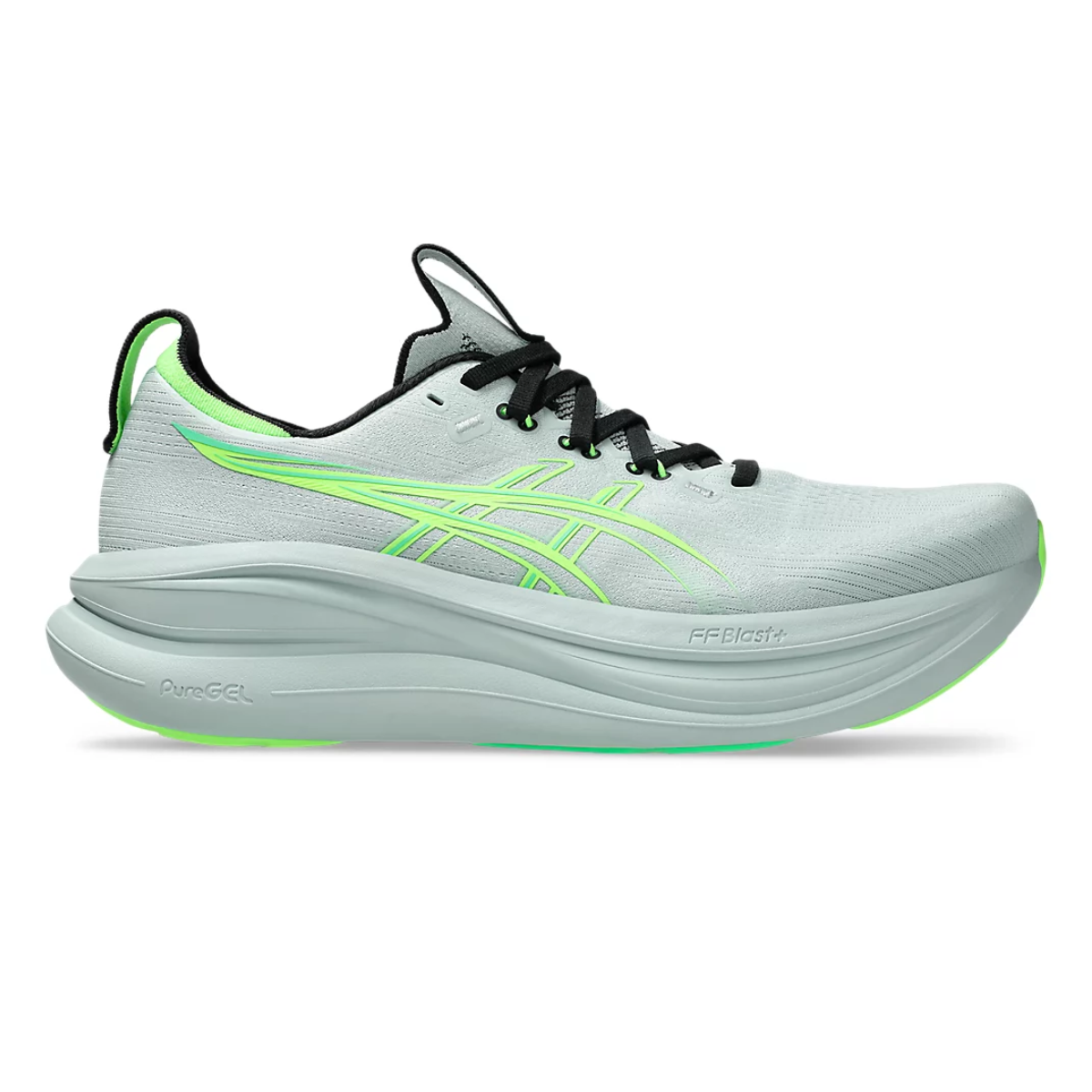 Giày Chạy Bộ Nam Asics Gel-Nimbus 28 - Cold Moss/Illuminate Green