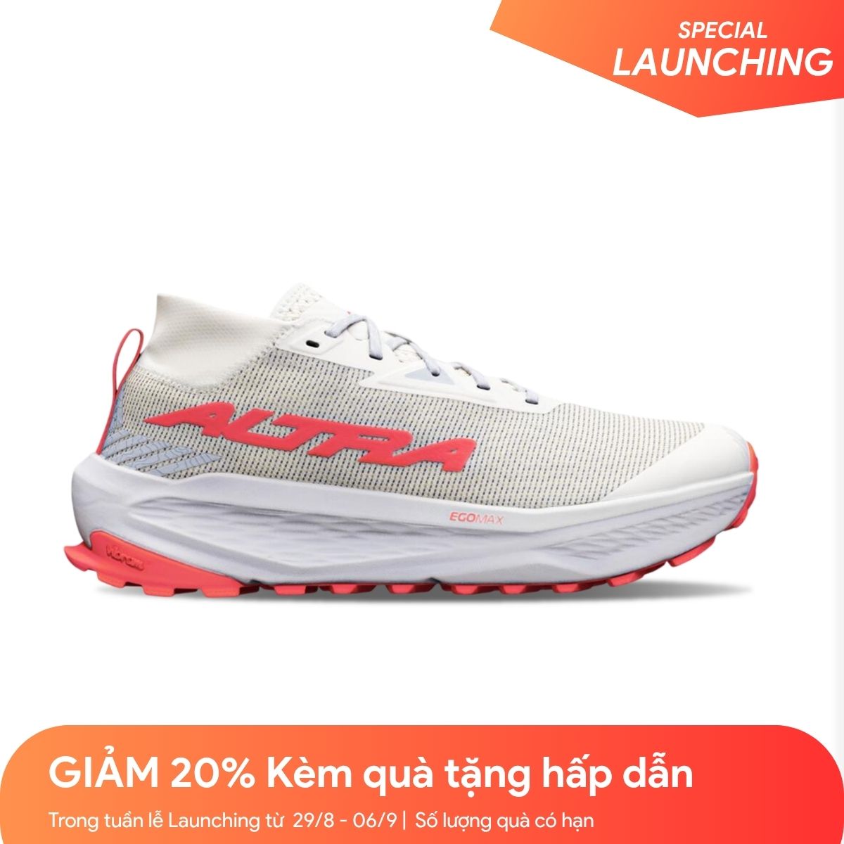 Giày Chạy Địa Hình Nam Altra Olympus 275 Hilo - Vaporous Gray/Fiery CRL