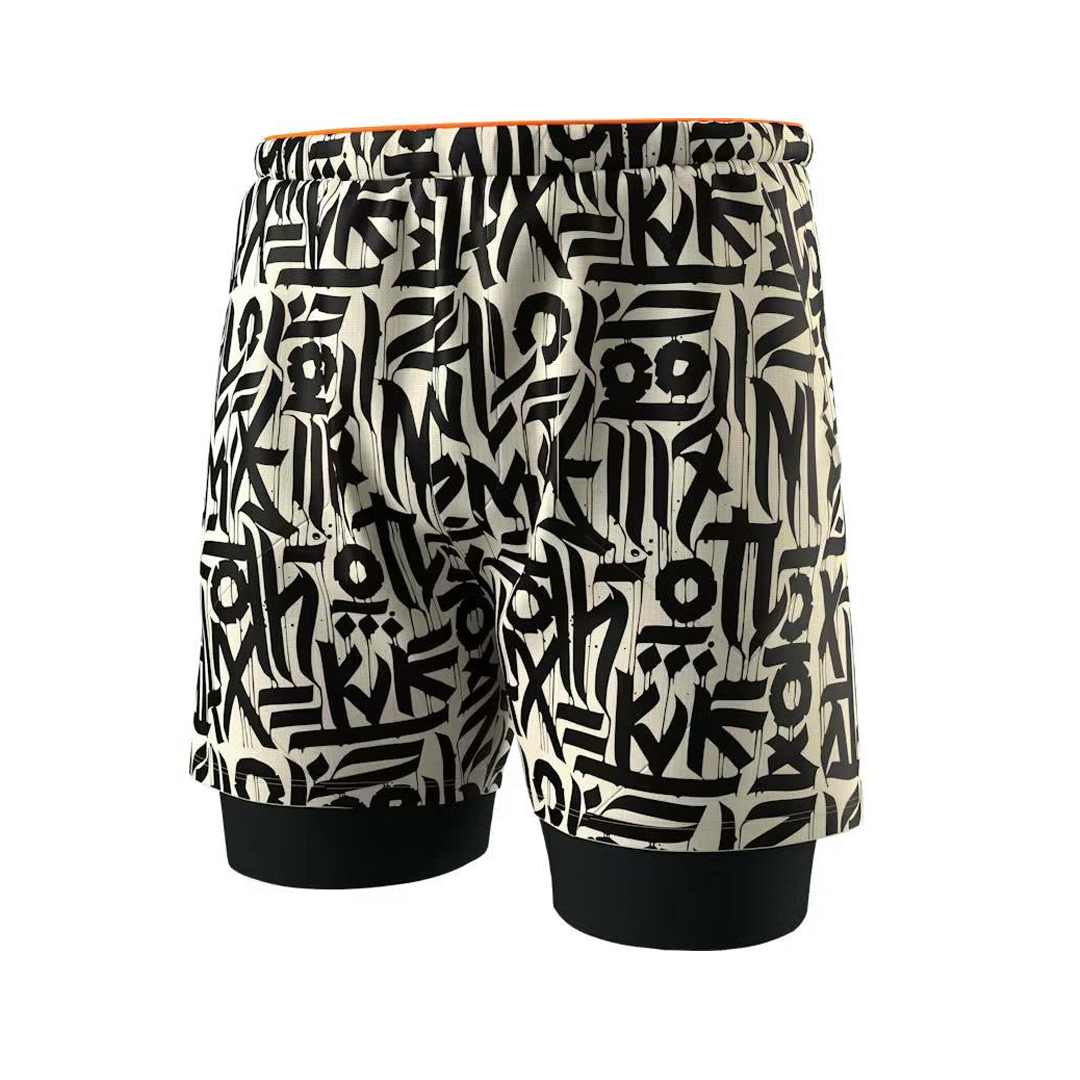 Quần Chạy Bộ Nam Dynafit Trail 2-in-1 Shorts - Black Out/Overcast