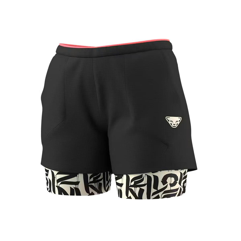 Quần Chạy Bộ Nữ Dynafit Trail 2-in-1 Shorts - Black Out/Overcast