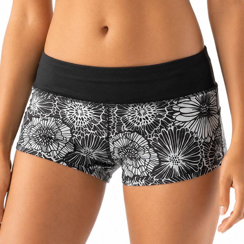 Quần Chạy Bộ Nữ Rabbit Catch Me If You Can 2.5 Inch - Black Floral