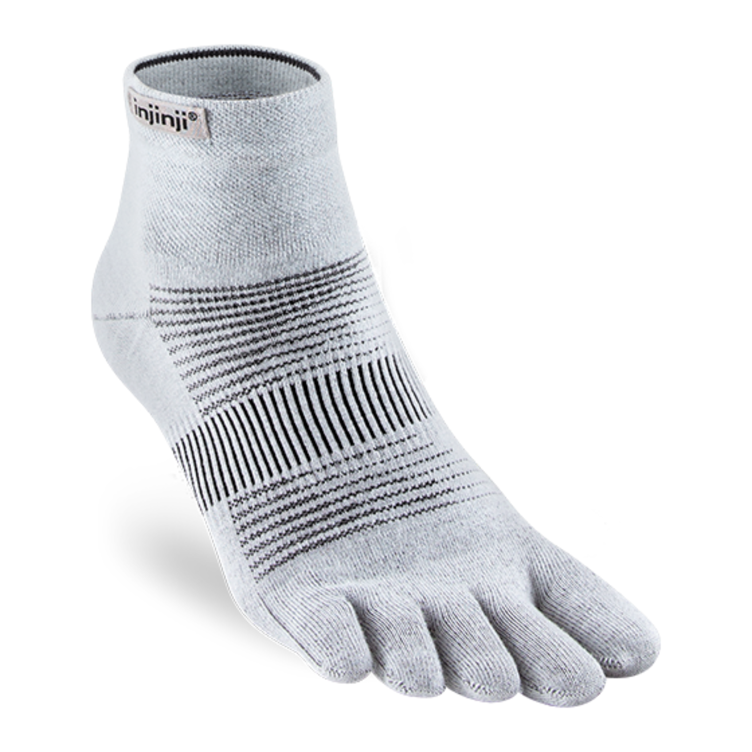 Tất Xỏ Ngón Injinji Run Lightweight Mini Crew - Gray