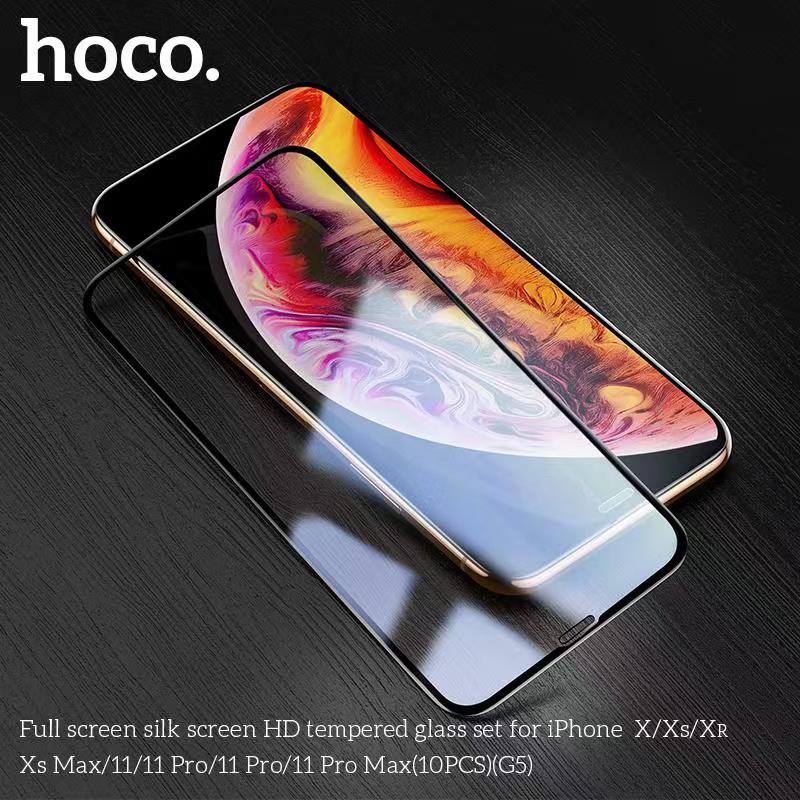 Kính cường lực tràn màn HD Hoco G5 Từ Iphone 7G đến iPhone 16 Pro Max/ Iphone 10c/hộp