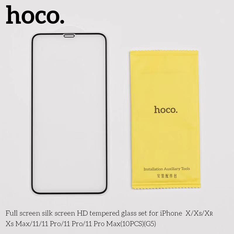 Kính cường lực tràn màn HD Hoco G5 Từ Iphone 7G đến iPhone 16 Pro Max/ Iphone 10c/hộp