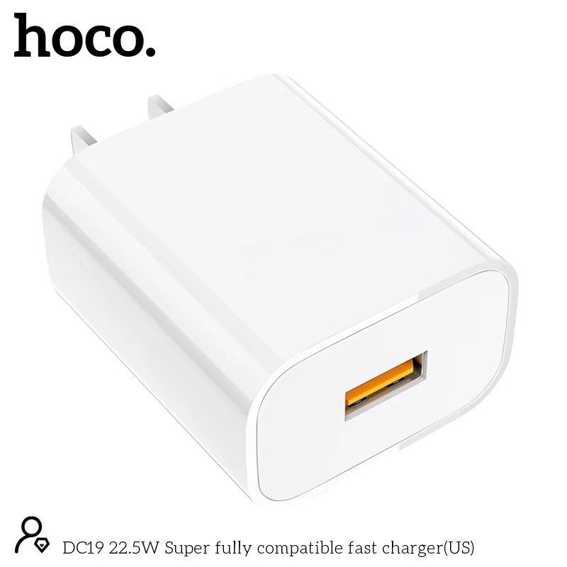 Củ Sạc Hoco DC19 - Hỗ trợ sạc nhanh QC3.0 (New)*