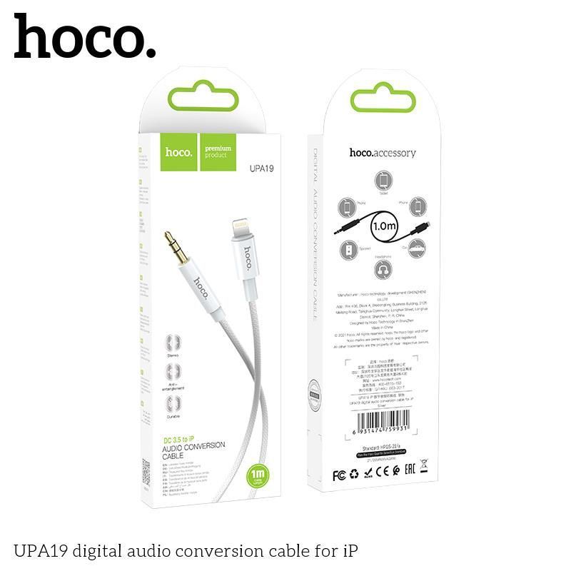Cáp âm thanh AUX 3.5mm - Lightning - Hoco UPA19 - 1m