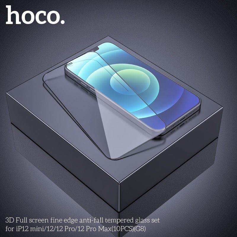 Kính Cường Lực Tràn Màn HD Hoco G8 Từ iPhone 7/8 đến iPhone 13 Pro Max/ Iphone 10c/hộp