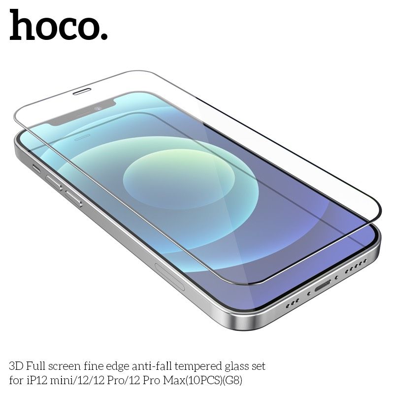 Kính Cường Lực Tràn Màn HD Hoco G8 Từ iPhone 7/8 đến iPhone 13 Pro Max/ Iphone 10c/hộp