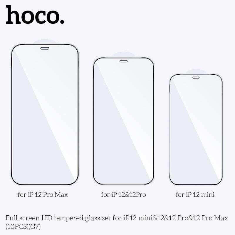 Kính Cường Lực Tràn Màn HD Hoco G7 iPhone 12 10c/hộp