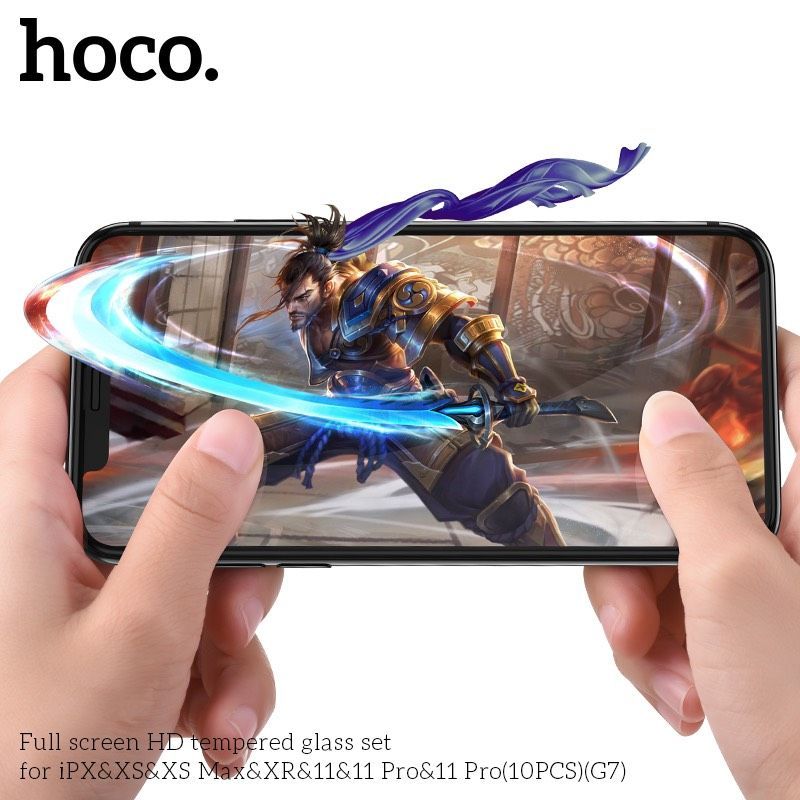 Kính Cường Lực Tràn Màn HD Hoco G7 Từ iPhone X đến iPhone 11 Pro Max/ Iphone 10c/hộp