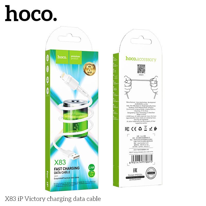 Cáp sạc Hoco X83 L 1m
