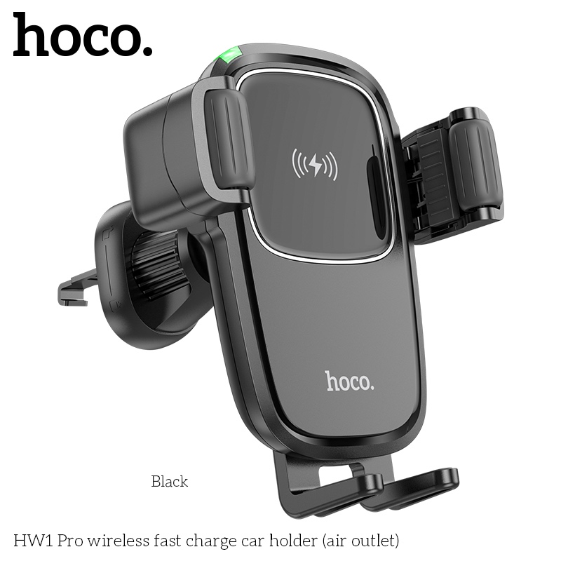 Giá Đỡ ôtô Sạc Nhanh Không Dây Hoco HW1 Pro (thoát khí)