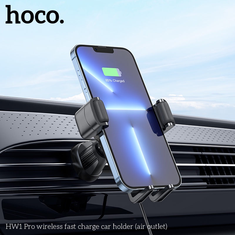 Giá Đỡ ôtô Sạc Nhanh Không Dây Hoco HW1 Pro (thoát khí)