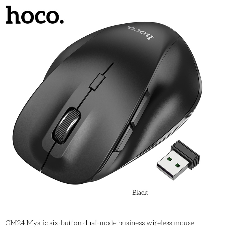 Chuột không dây 6 nút 2 chế độ Bluetooth + 2.4G Hoco GM24