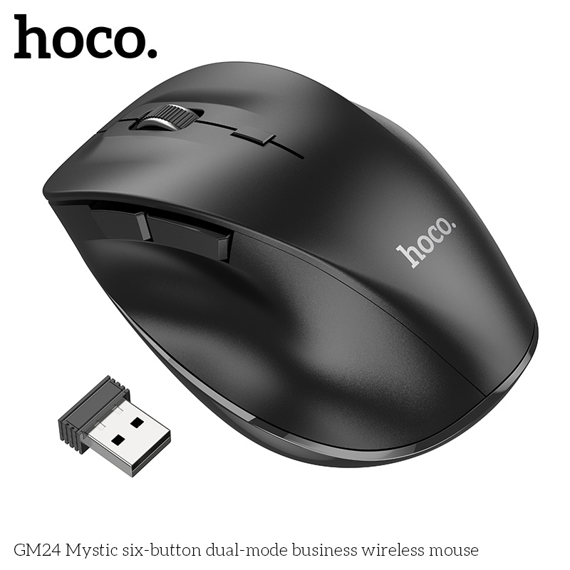 Chuột không dây 6 nút 2 chế độ Bluetooth + 2.4G Hoco GM24