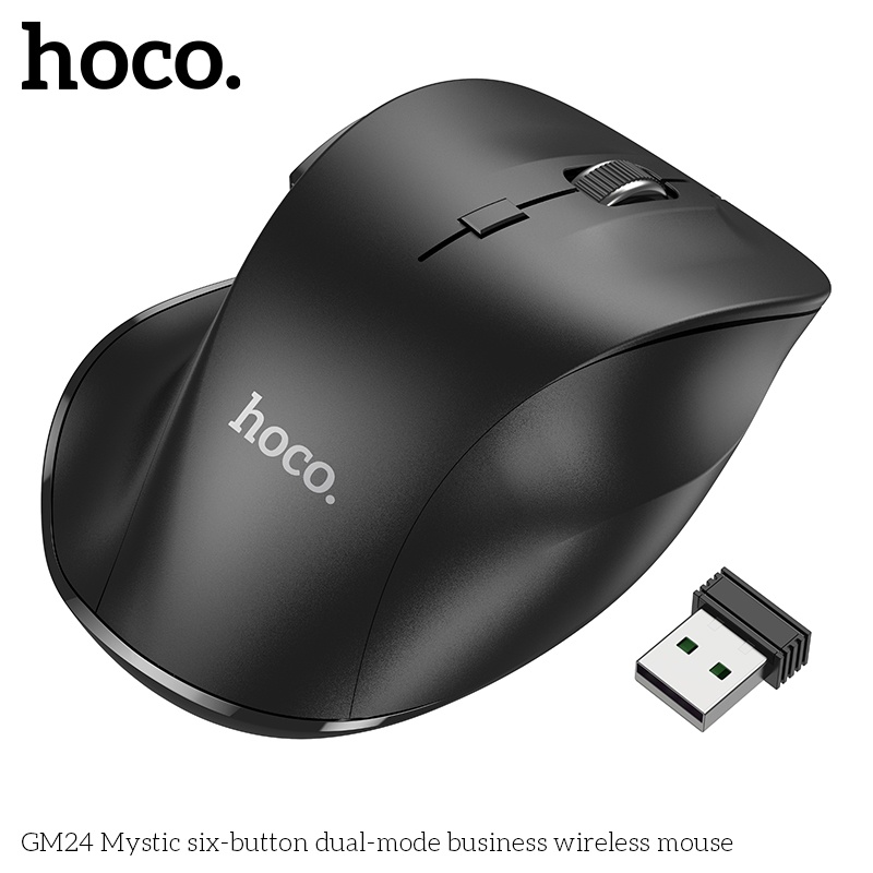 Chuột không dây 6 nút 2 chế độ Bluetooth + 2.4G Hoco GM24