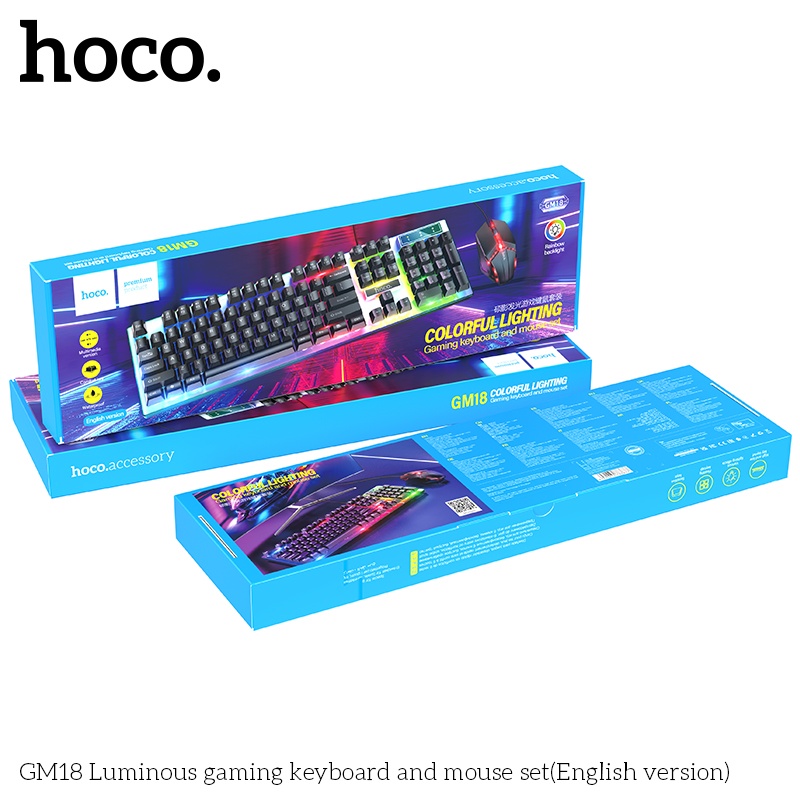 Bộ bàn phím chuột gaming có led Hoco Gm18