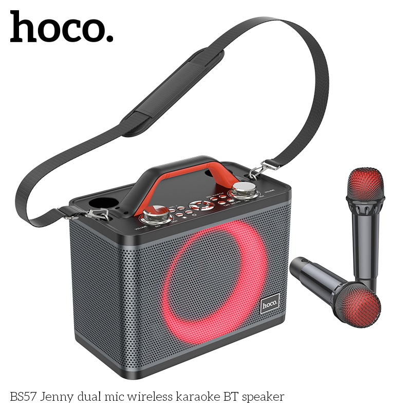 Loa bluetooth Karaoke 2 mic Hoco BS57