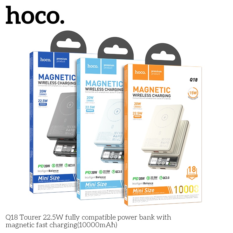 Pin sạc dự phòng sạc nhanh Hoco Q18 10.000mAh