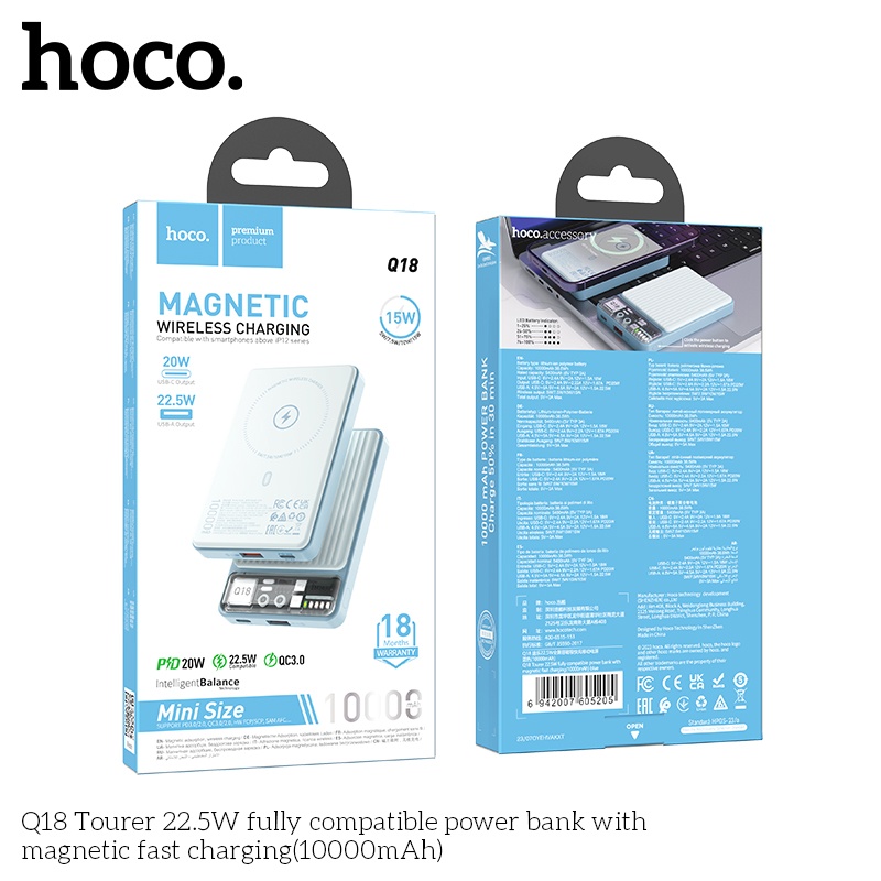 Pin sạc dự phòng sạc nhanh Hoco Q18 10.000mAh