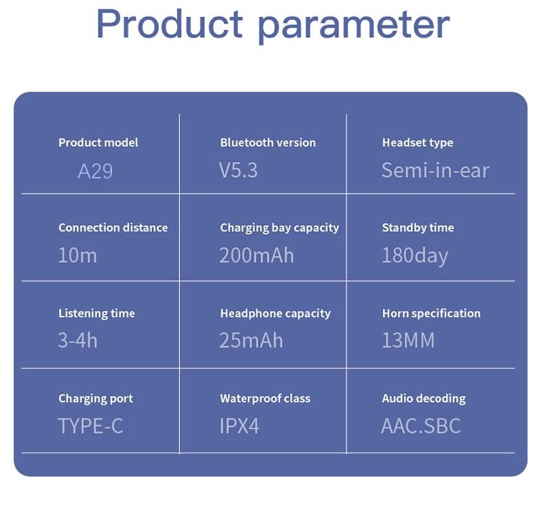 Tai nghe bluetooth Charome A29