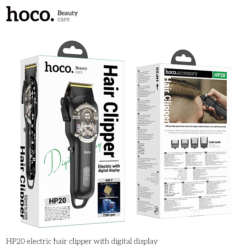 Tông đơ điện có màn hình hiển thị Hoco HP20