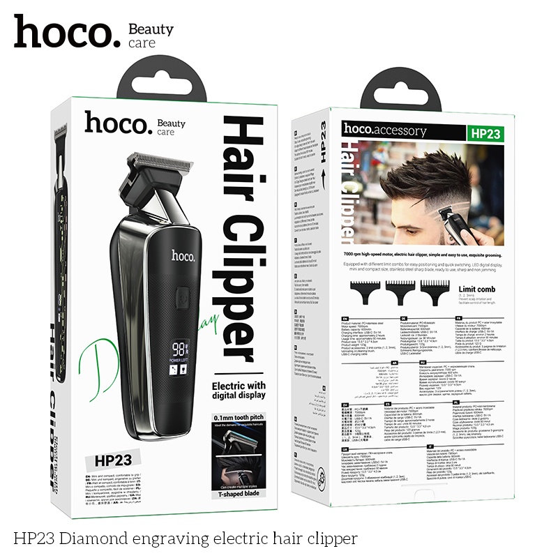 Tông đơ điện Hoco HP23 có màn hình hiển thị