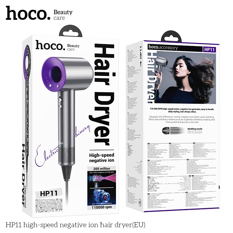 Máy sấy tóc ion âm tốc độ cao Hoco HP11