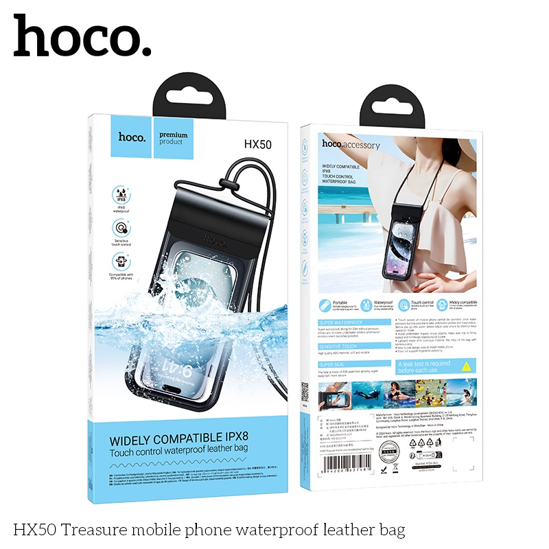 Túi da đựng điện thoại chống nước Hoco HX50