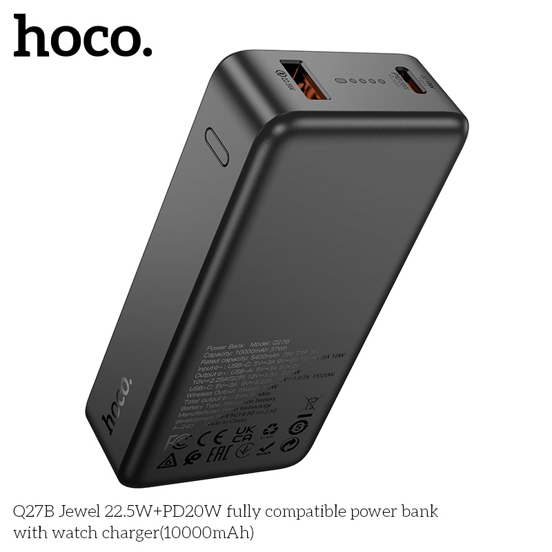 Pin sạc dự phòng 22.5W+PD20W có sạc đồng hồ Hoco Q27B10.000mAh