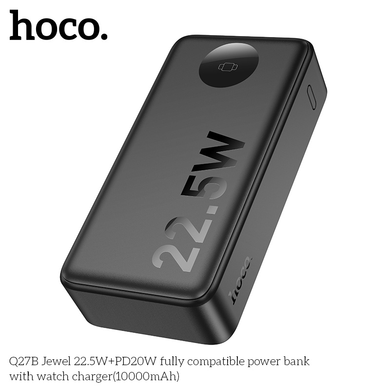 Pin sạc dự phòng 22.5W+PD20W có sạc đồng hồ Hoco Q27B10.000mAh