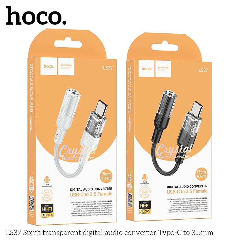 Đầu chuyển đổi typeC sang 3.5 Hoco LS37