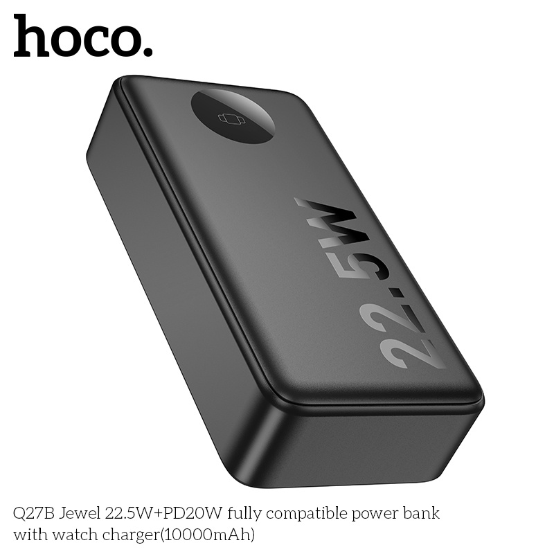 Pin sạc dự phòng 22.5W+PD20W có sạc đồng hồ Hoco Q27B10.000mAh