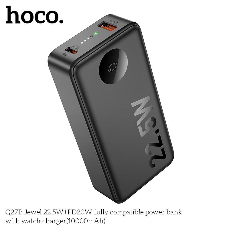 Pin sạc dự phòng 22.5W+PD20W có sạc đồng hồ Hoco Q27B10.000mAh