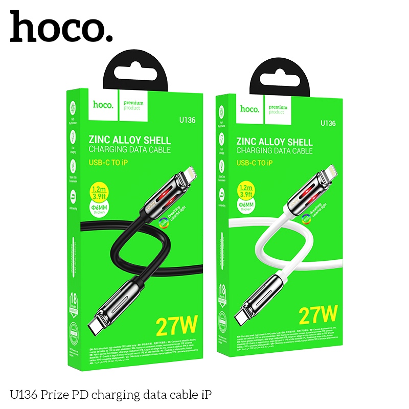 Cáp sạc nhanh và truyền dữ liệu Hoco U136 PD C to lightning