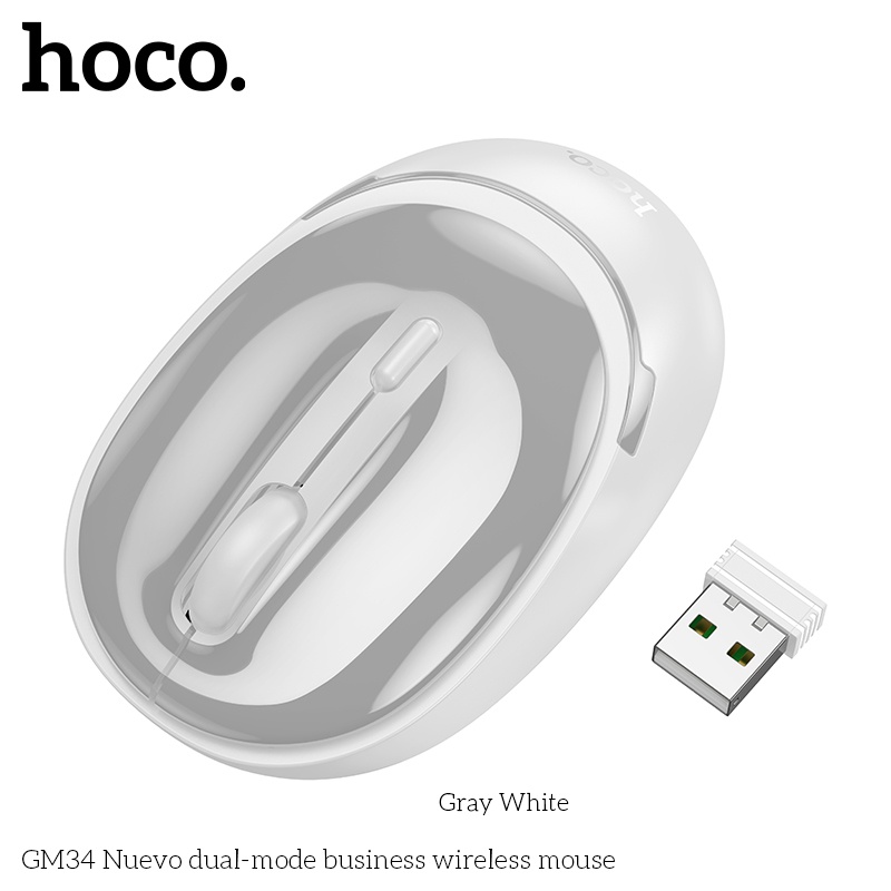 Chuột không dây + bluetooth Hoco 2.4G Gm34