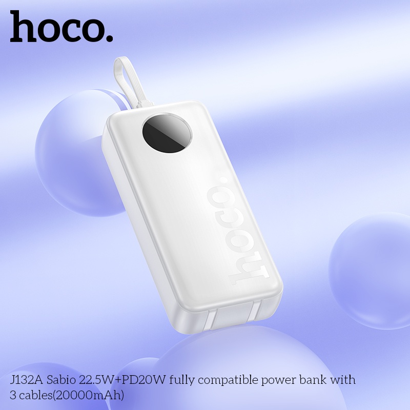 Pin sạc dự phòng có dây J132A 20.00mAh 22.5W+PD20W