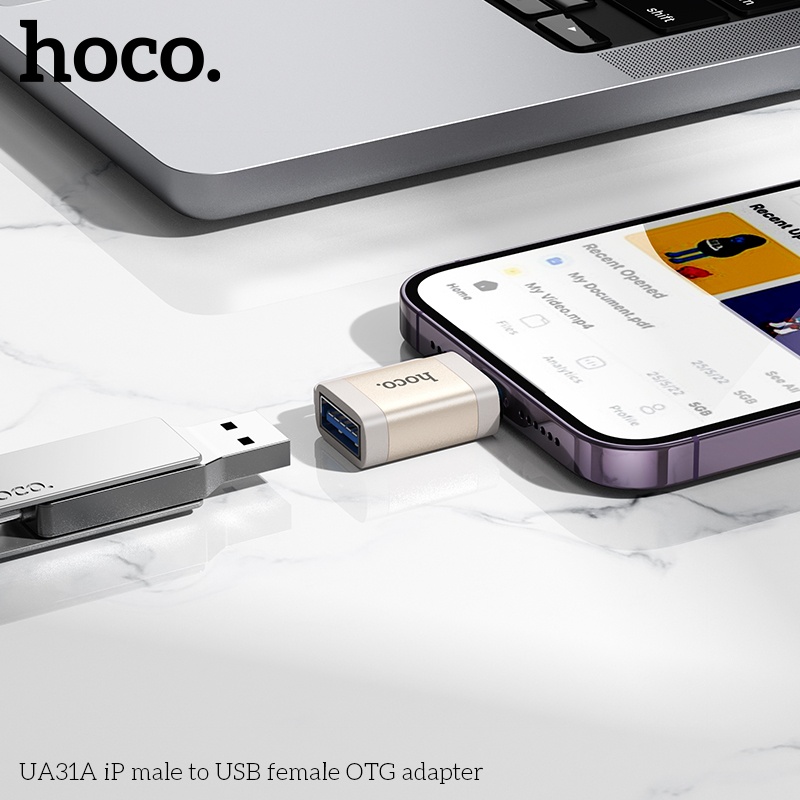 Đầu chuyển Hoco IP đực sang USB cái OTC UA31A Hoco