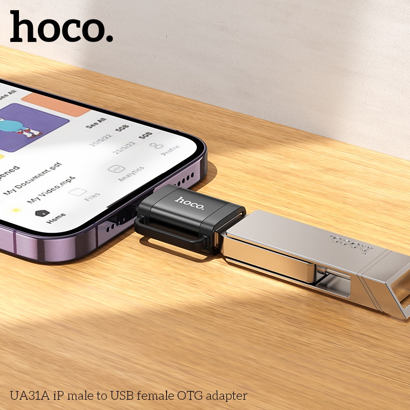 Đầu chuyển Hoco IP đực sang USB cái OTC UA31A Hoco