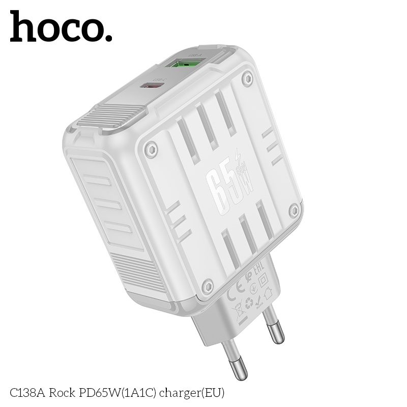 Củ sạc nhanh 2 cổng (1A1C) Hoco C138A PD65W