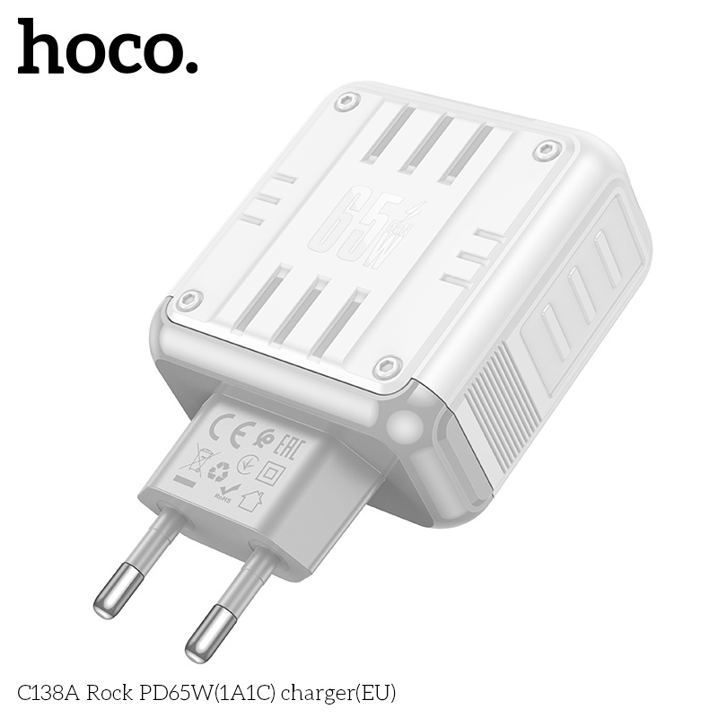 Củ sạc nhanh 2 cổng (1A1C) Hoco C138A PD65W