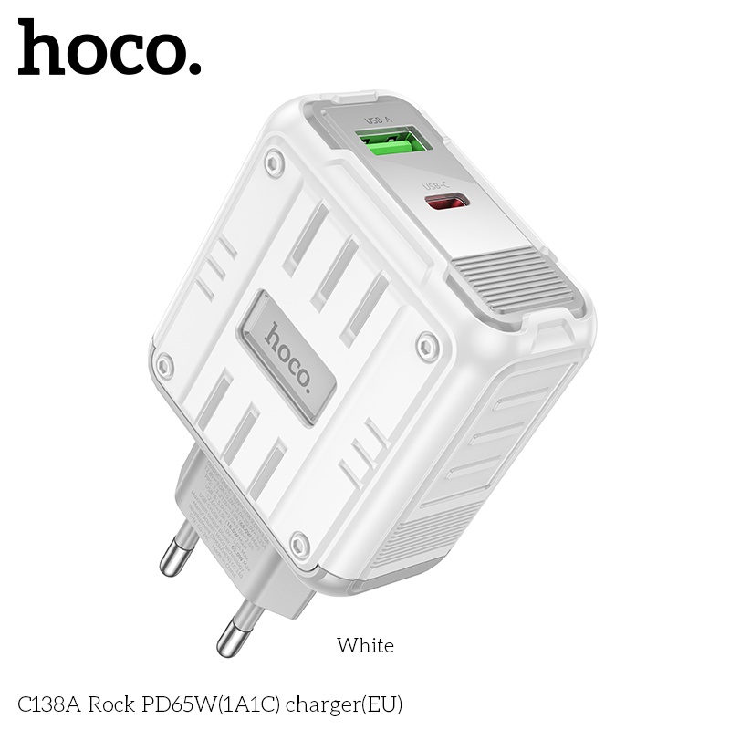 Củ sạc nhanh 2 cổng (1A1C) Hoco C138A PD65W